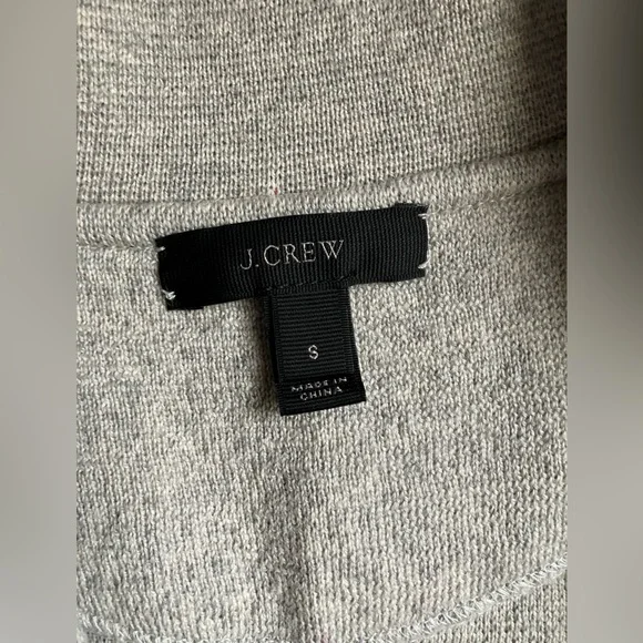 J.Crew 100% Merino Wool Sweater-Blazer Heather Oatmeal Grey Size Small - Picture 4 of 7